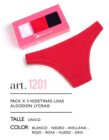 Vedetina alg y lycra Pack x3 Talle 3 CORAMINA