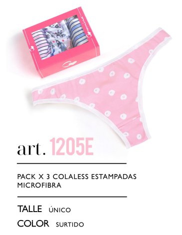 Colaless microfibra Pack x3 CORAMINA