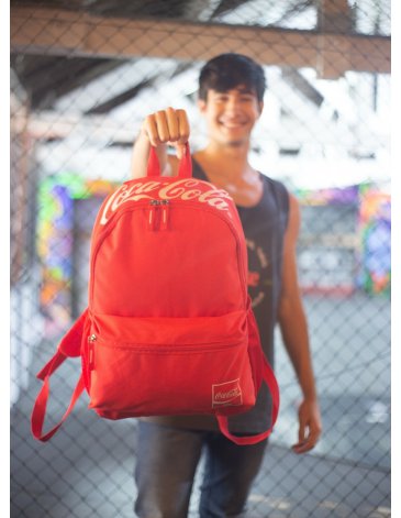 Mochila Coca-Cola Blank Red 17'' - Coca-Cola