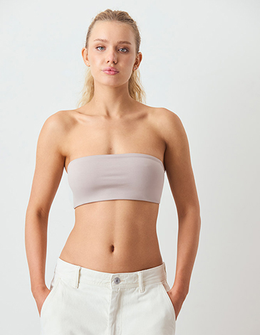 Top bandeau sin taza de microfibra T85/105 BRIGITTE