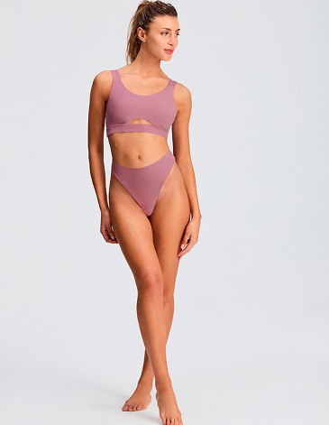 Conjunto de algodon y lycra doble cut out BRIGITTE