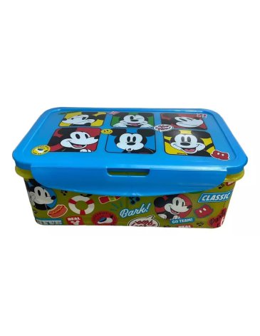 Sanwichera Rectangular Compart. Removible Mickey Mouse WABRO
