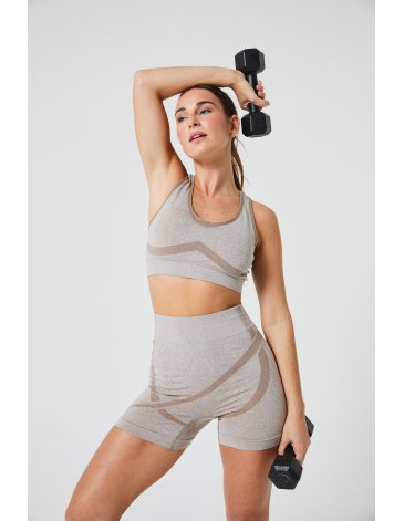 Conjunto top espalda calada y calza corta Talle Unico MAXIMA