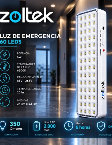 Luz de emergencia 60 led ZOLTEK
