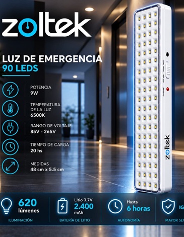 Luz de emergencia 90 led ZOLTEK