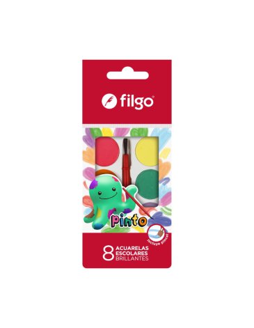 Acuarelas Pinto / Estuche x 8 Surtido FILGO