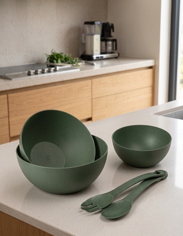 Set de Utensillos x 4 unidades (Bowl 17 cm + Bowl 20 cm + Bowl 23 cm + Pinza doble uso) CAROL