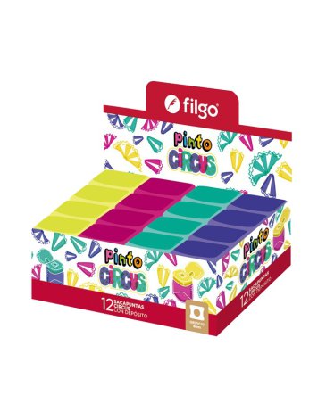 Sacapuntas con deposito Pinto Cirucus / x unidad FILGO