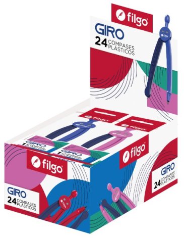 Compas Plastico Giro colores surtidos FILGO