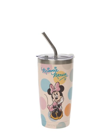 Vaso Termico de acero inoxidable doble capa. Capacidad 600 ML MINNIE DISNEY