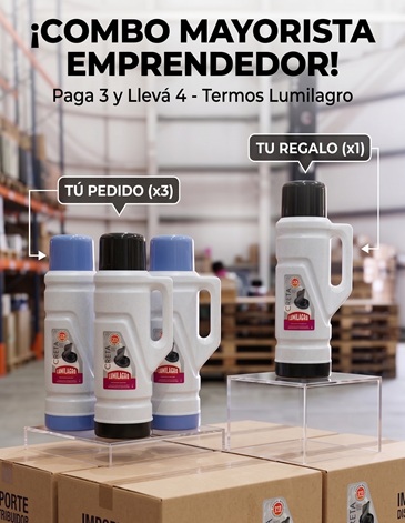 COMBO TERMO CRETA 4x3 1000 Ml LUMILAGRO