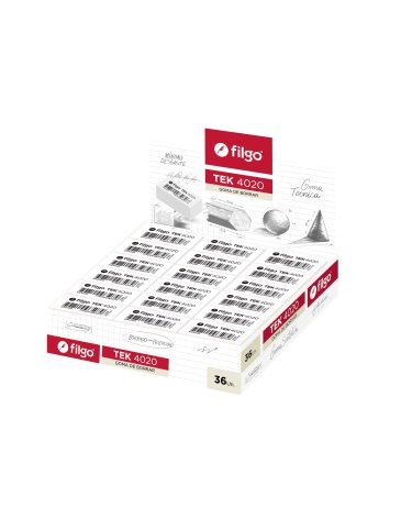 Goma de Borrar Tek 4020 / Display x 36 unidades FILGO