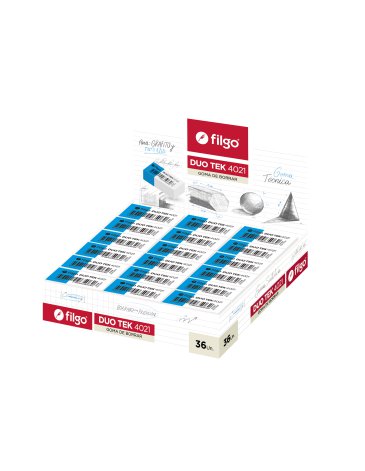 Goma de Borrar duotek 4021 / Display x 36 unidades FILGO