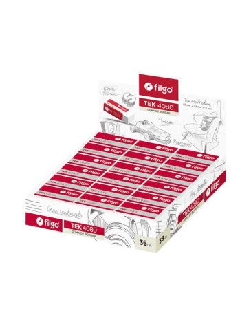 Goma de borrar Tek 4080 / Display x 36 FILGO