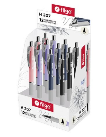 Portaminas Rectractil h207 0.07 Estuche x12 unidaes FILGO