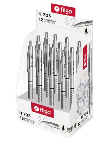 Portaminas Retractil Metalico Estuche x12 Unidades FILGO