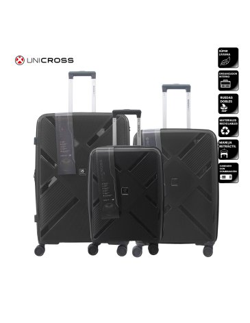 Set Valijas 20'' 24'' 28'' Pulgadas UNICROSS