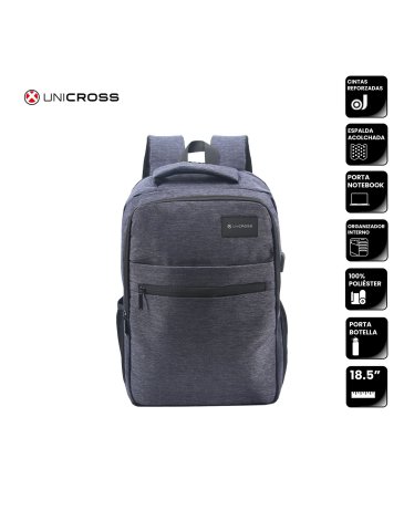Mochila porta notebook 18.5''usb UNICROSS