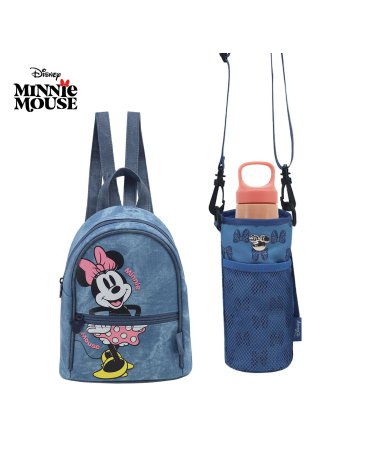 Mochila y Porta Botella Minnie - DISNEY