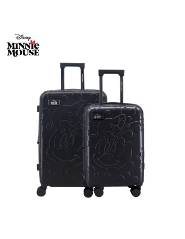 SET VALIJAS 20'' 24'' ABS NEGRAS MINNIE - DISNEY