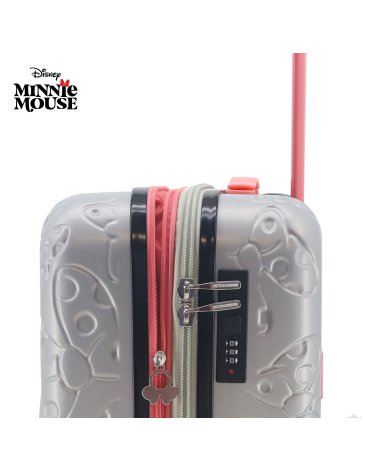 VALIJA CARRY ON 20'' ABS+UV PLATEADA MINNIE - DISNEY