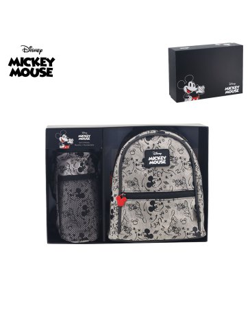 MOCHILA Y PORTA BOTELLA  MICKEY DISNEY