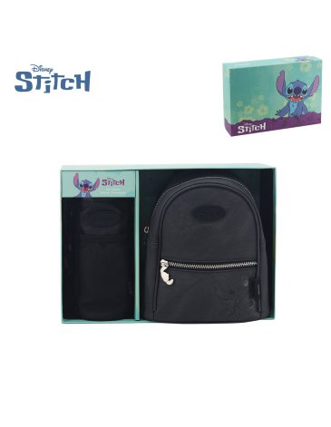 Mochila y Porta Botella Stitch DISNEY