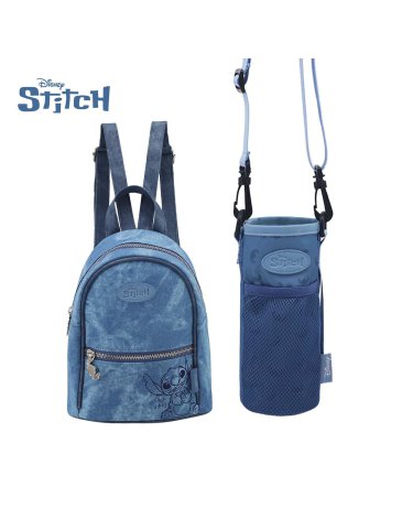 Mochila y Porta Botella Stitch - DISNEY
