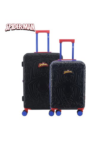 SET VALIJAS 20'' 24'' ABS NEGRAS SPIDERMAN - MARVEL