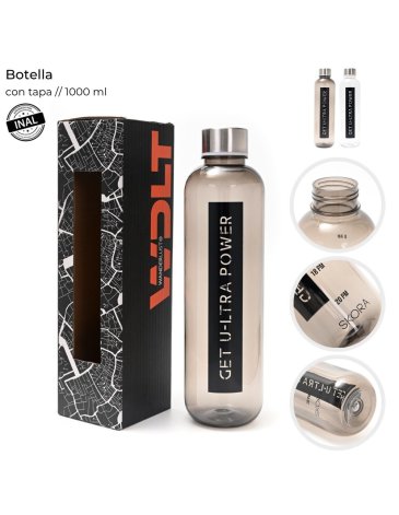 Botella deportiva con tapa 1000 ML SKORA