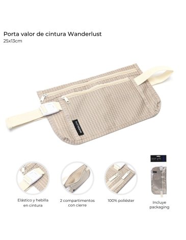 Portavalor de cintura Wanderlsut. 25x13cm WANDERLUST