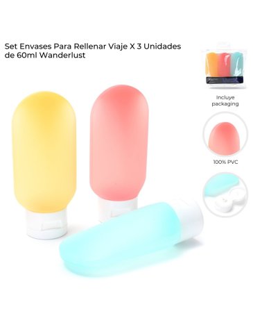 Set de envases para rellenar x 3 WANDERLUST
