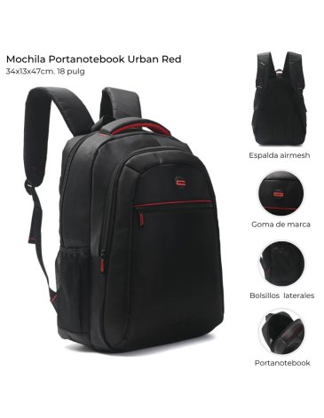 Mochila Portanotebook Urban Red 18