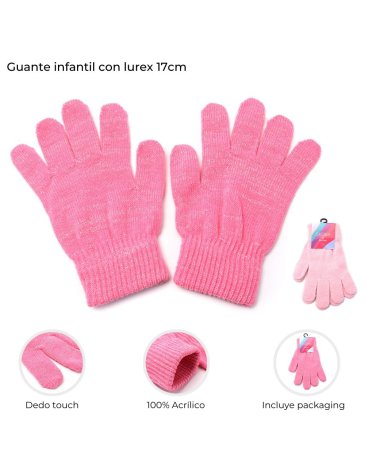 Guantet infantil con lurex SKORA