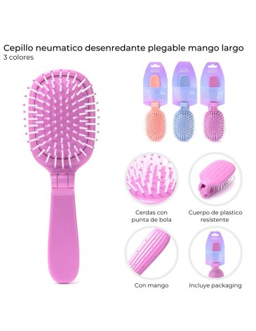 Cepillo neumatico desenredante plegable SKORA