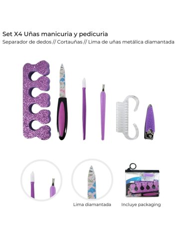 Set de uñas manicuria y pedicuria SKORA