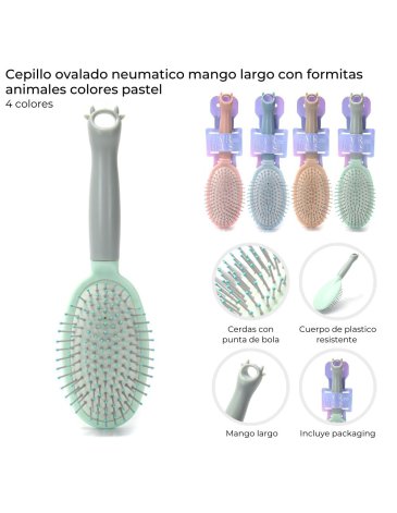 Cepillo ovalado neumatico mango largo  SKORA