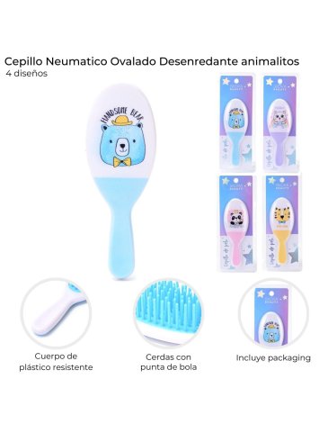 Cepillo neumatico ovalado desenredante SKORA