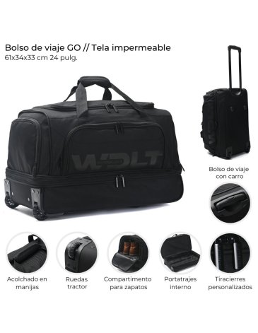 Bolso con Carro con ruedas tractor 24