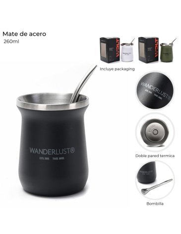 Mate de acero 260 ML WANDERLUST