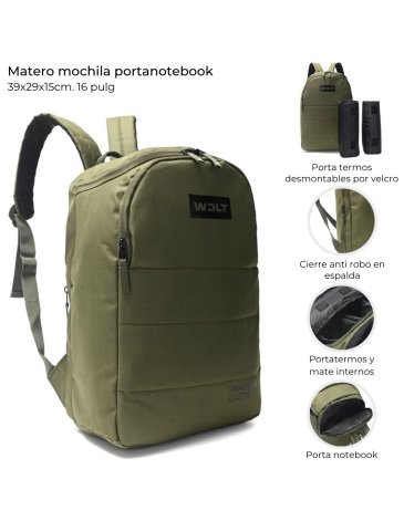 Mochila Matero Portanotebook 16