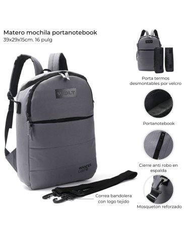 Mochila Matero Portanotebook 16