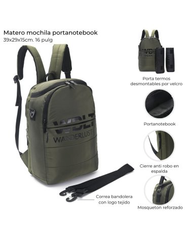 Mochila Matero Portanotebook 16