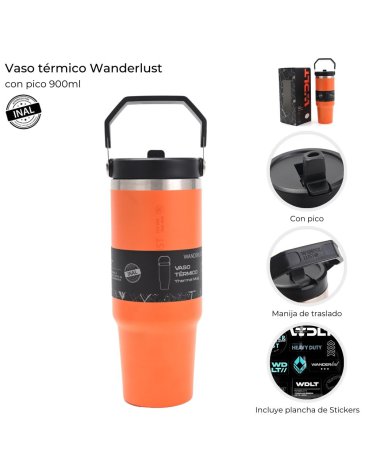 Vaso Termico con pico 900 ML WANDERLUST