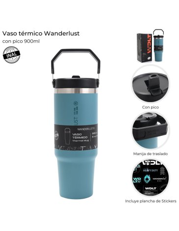 Vaso Termico con pico 900 ML WANDERLUST