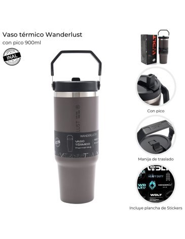 Vaso Termico con pico 900ML WANDERLUST