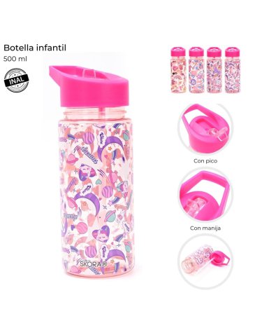 Botella infantil con pico 500 ML SKORA