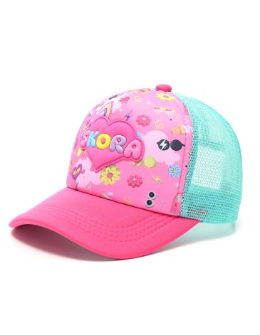 Gorra  con Visera  Corazon y Florcitas cap infantil SKORA