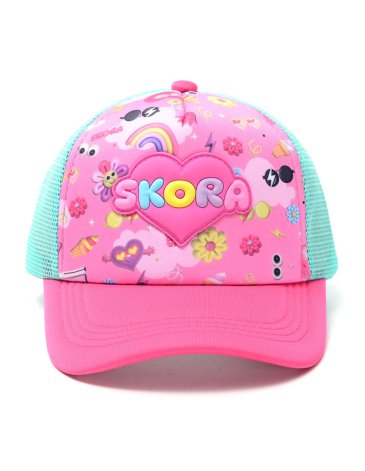 Gorra  con Visera  Corazon y Florcitas cap infantil - SKORA