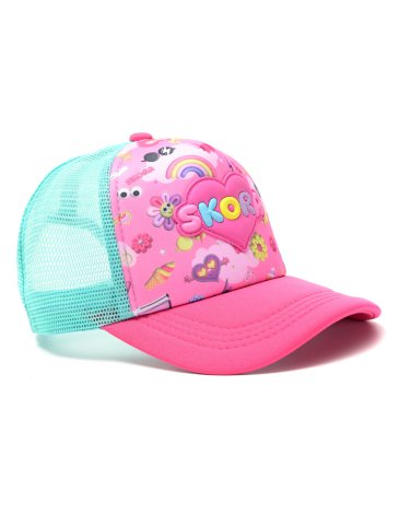 Gorra  con Visera  Corazon y Florcitas cap infantil - SKORA